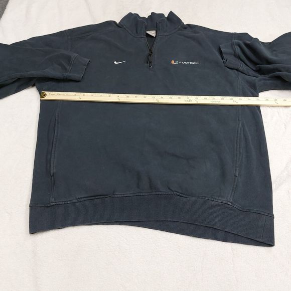 Vintage Nike Miami Hurricanes The U Football Black 1/4 Zip Sweatshirt Size XL - Picture 4 of 8
